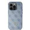 Guess GUHCP14LP4TDSCPB iPhone 14 Pro 6.1 niebieski/blue hardcase Crossbody 4G Metal Logo